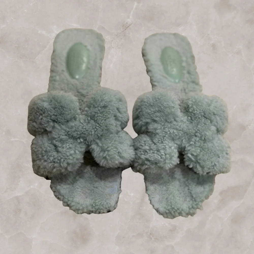SOLDDDDHermes oran in light green shearling size 39. - Picture 3 of 10